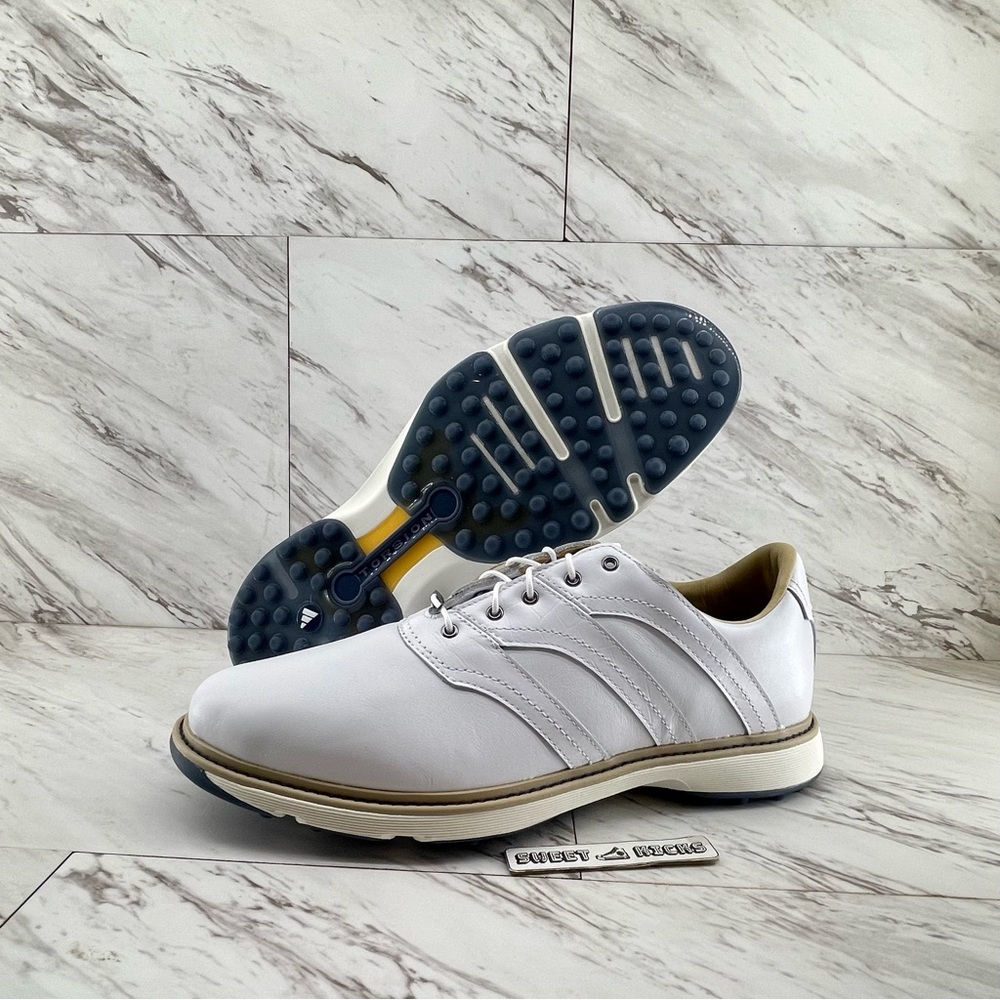 Adidas MC Z-Traxion Spikeless Golf Shoes Mens White Leather
